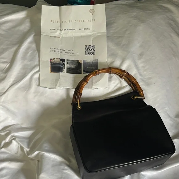 Gucci bamboo with coa vintage peeling inside with organizer - Picture 1 of 16